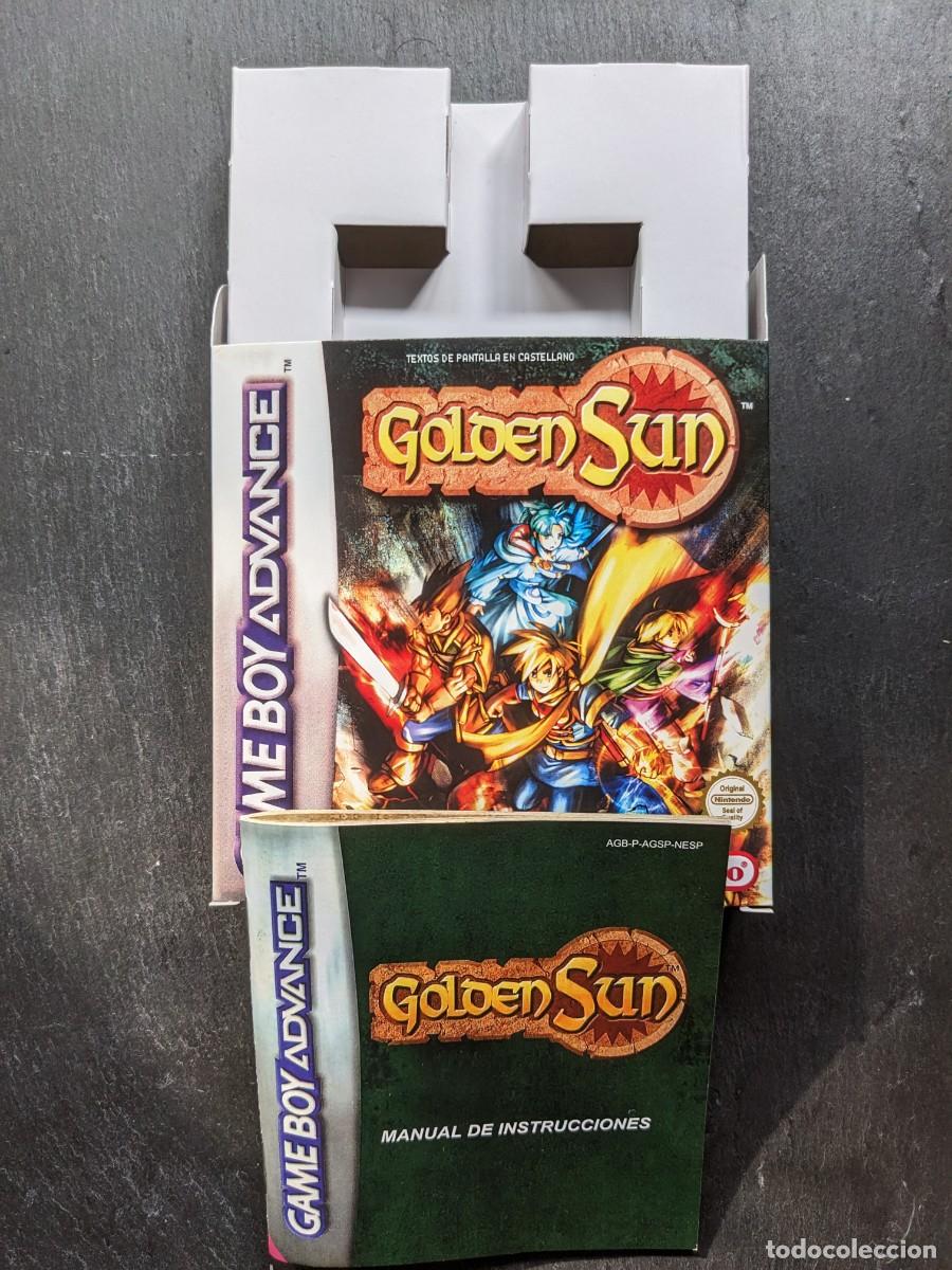 Videojuegos y Consolas: Caja repro Golden Sun Game Boy Advance con Manual repro e insert