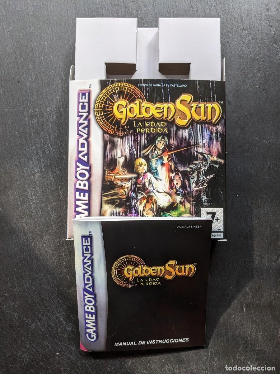 Videojuegos y Consolas: Caja repro Golden Sun La Edad de Piedra Game Boy Advance con Manual repro e insert