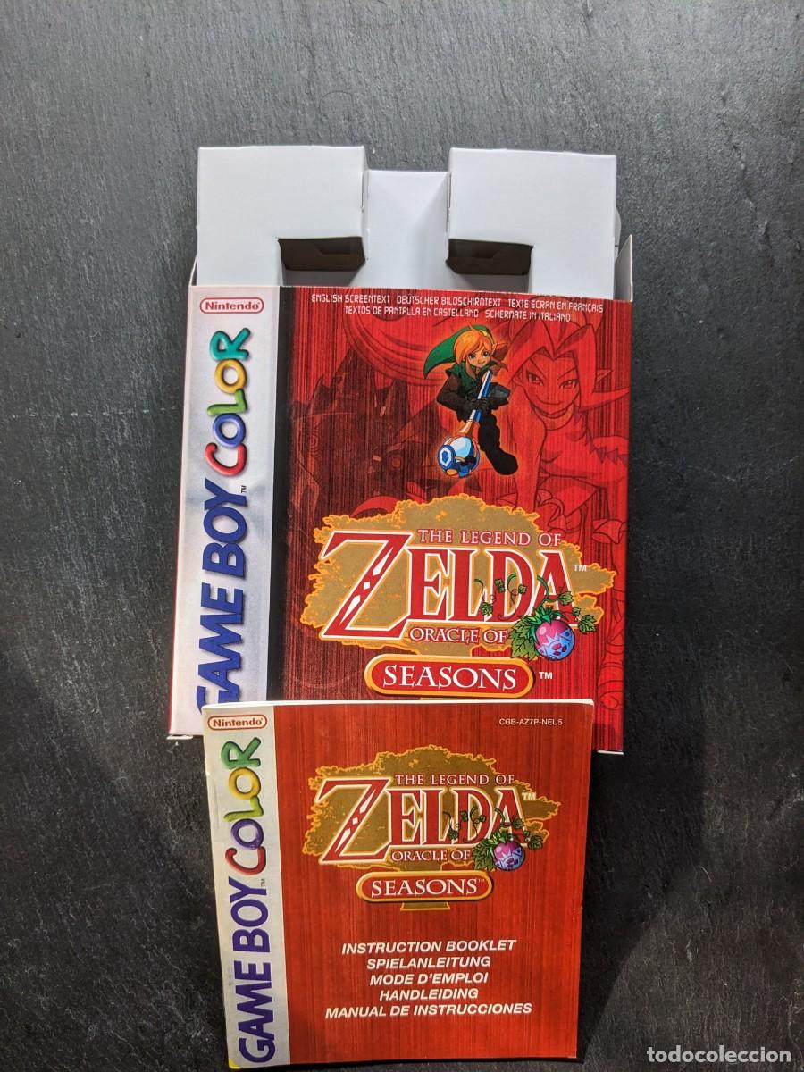 Videojuegos y Consolas: Caja repro Zelda Oracle of Seasons Game Boy Color con Manual repro e insert
