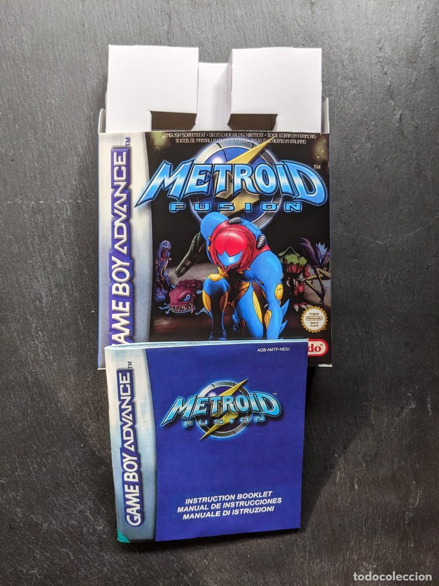 Videojuegos y Consolas: Caja repro Metroid Fusion Game Boy Advance con Manual repro e insert