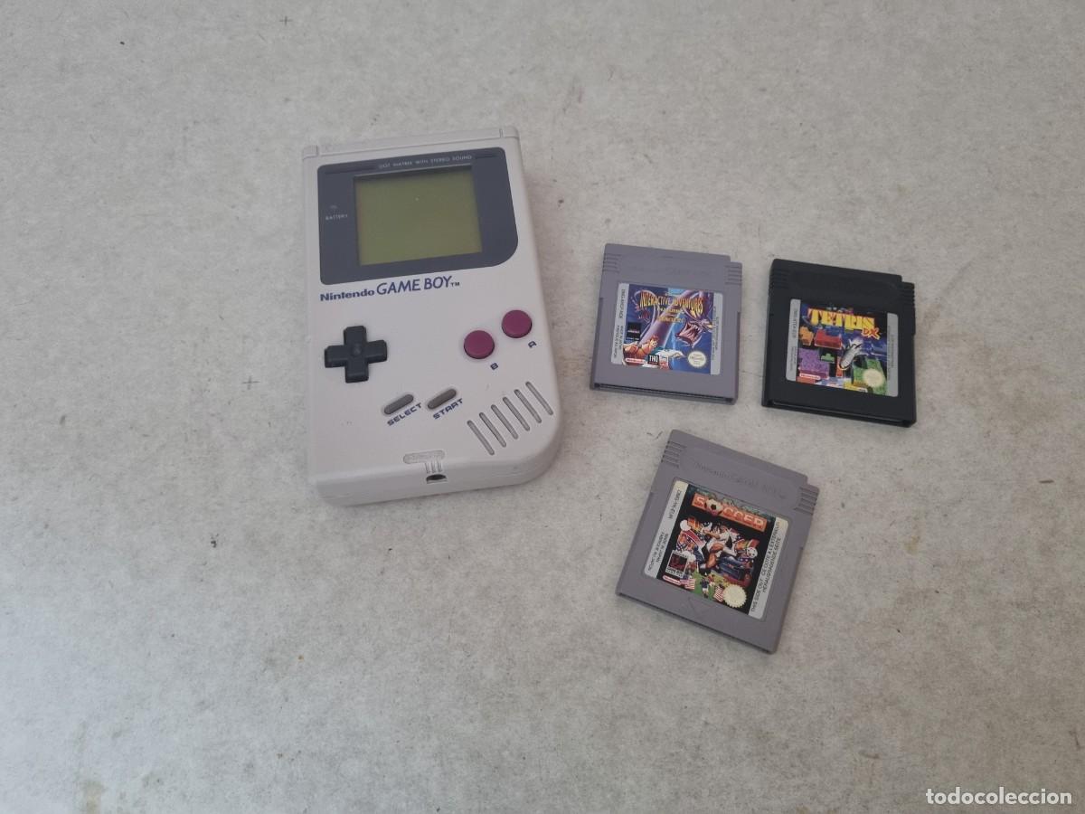 Videojuegos y Consolas: Consola gameboy y tres juegos funcionando