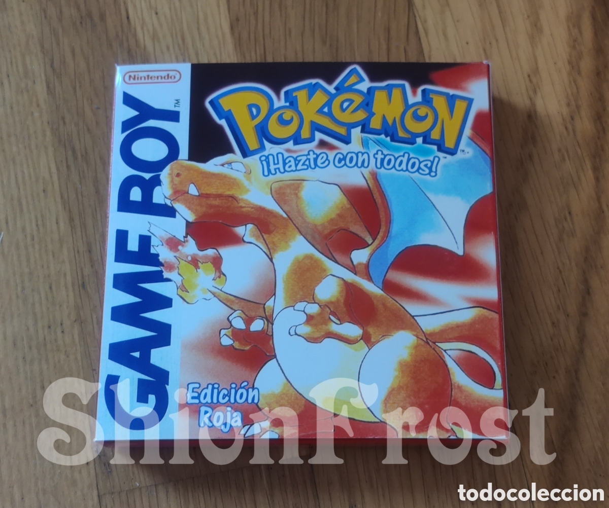 Videojuegos y consolas: Caja Repro (Cart&oacute;n) Pok&eacute;mon Edici&oacute;n Rojo (Game Boy GB)