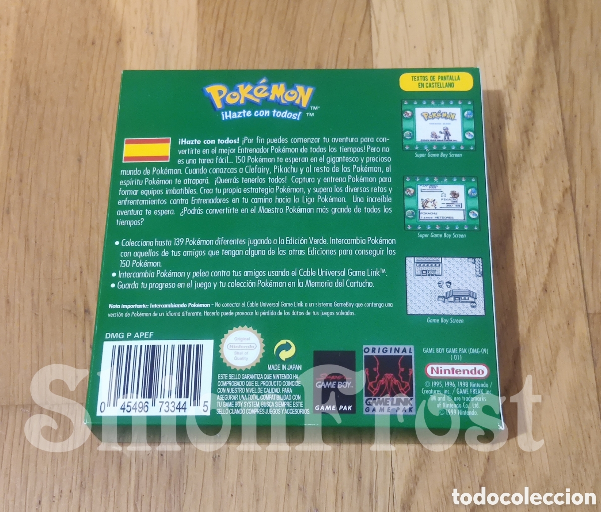 Videojuegos y consolas: Caja Pok&eacute;mon Verde (Repro) - Foto 4