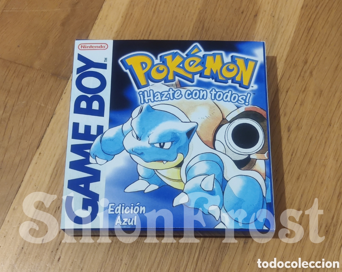 Videojuegos y consolas: Caja Repro (Cart&oacute;n) Pok&eacute;mon Edici&oacute;n Azul (Game Boy) GB