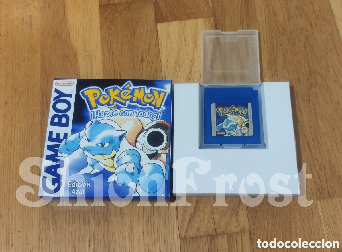 Videojuegos y consolas: Videojuego Repro + Caja Repro Pok&eacute;mon Edici&oacute;n Azul (Game Boy) GB