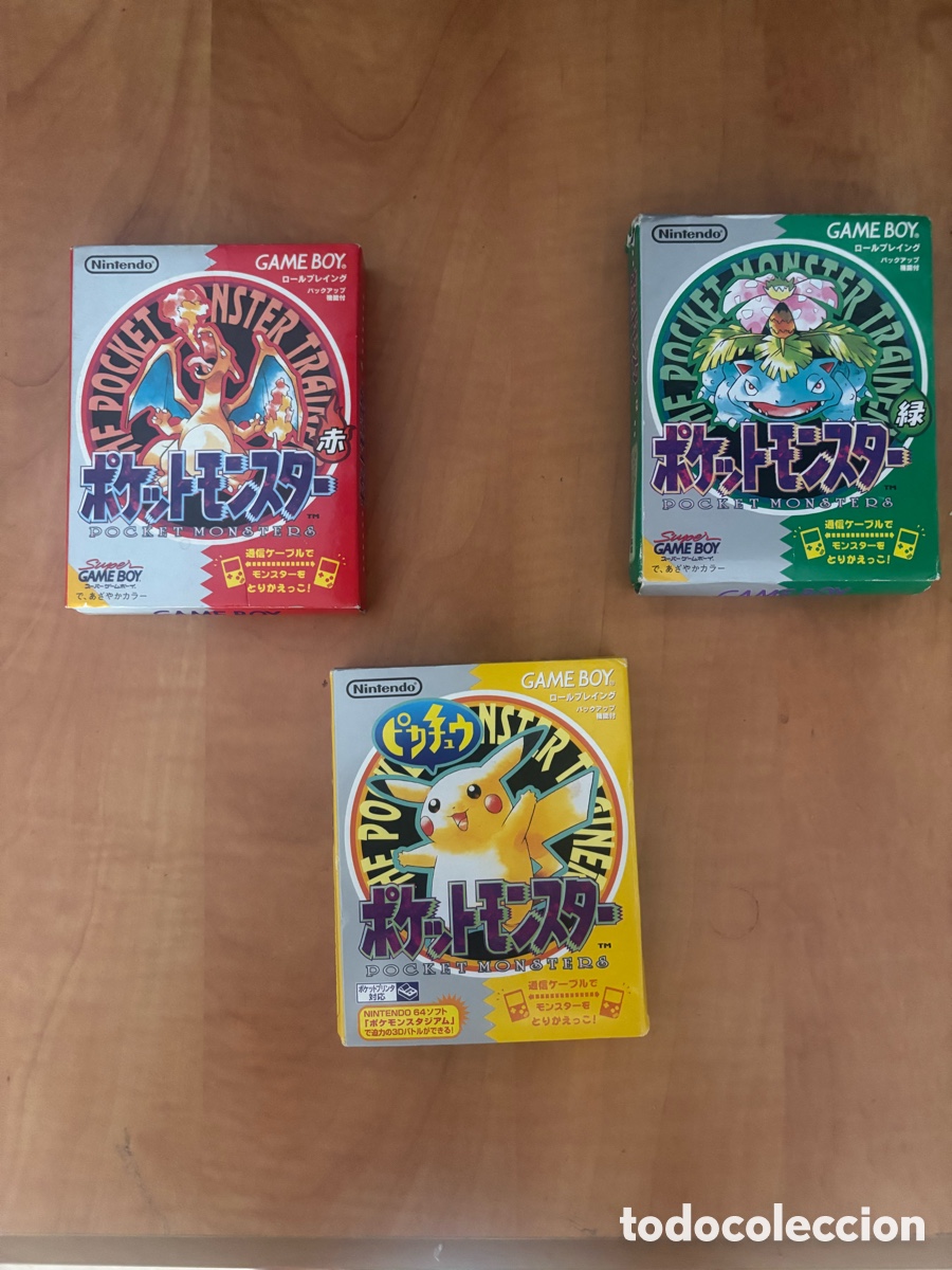 Video Games and Consoles: Lote Pokemon Verde, Azul y Amarillo japon&eacute;s Game Boy