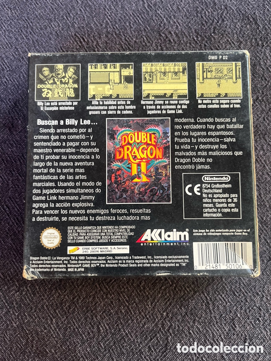 Videojuegos y consolas: Double Dragon 2 pal ESP Gameboy - Foto 3