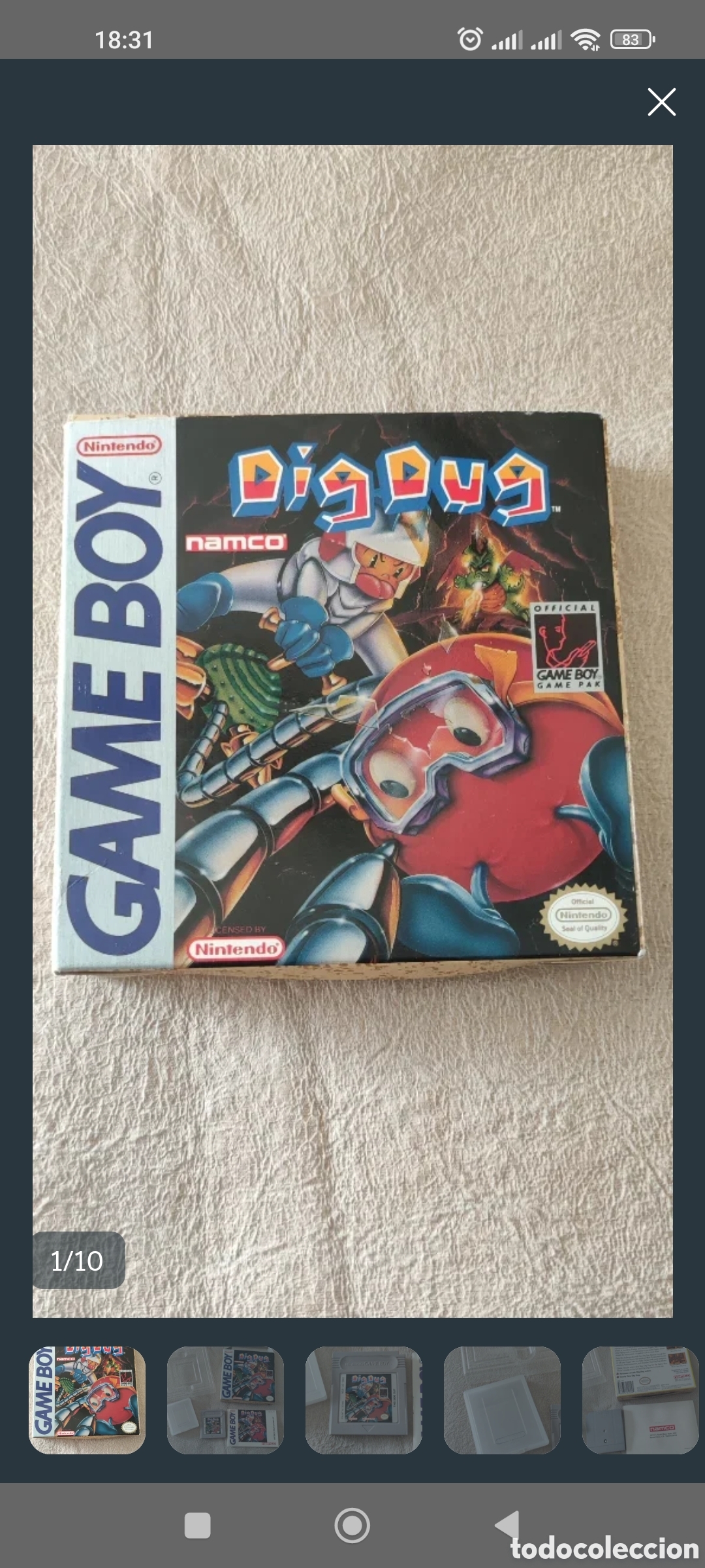 Videojuegos y consolas: Juego Game Boy. Dig Dug Versi&oacute;n PAL / USA.