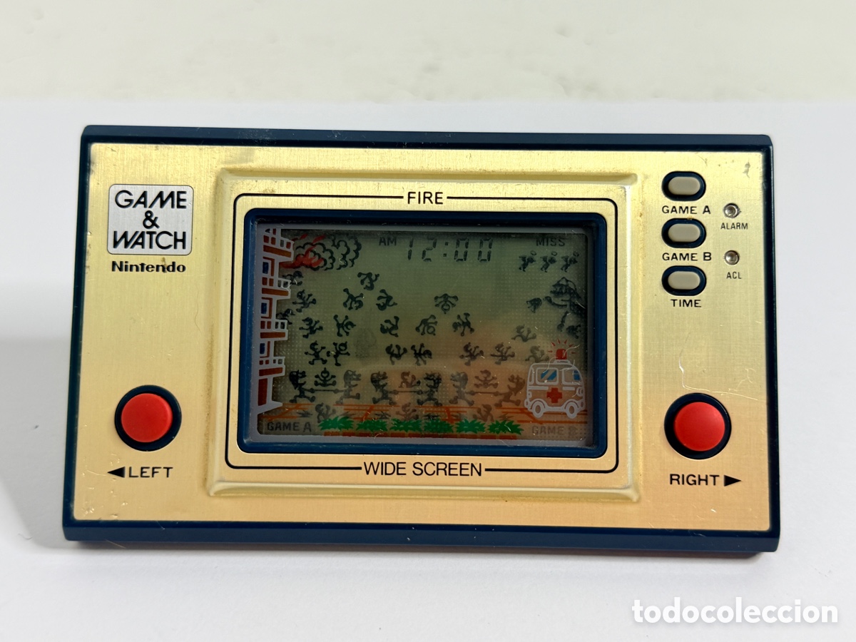 Videojuegos y consolas: Nintendo Game & Watch Wide Screen Fire Fr-27 , 1981 Sin Tapa Pilas