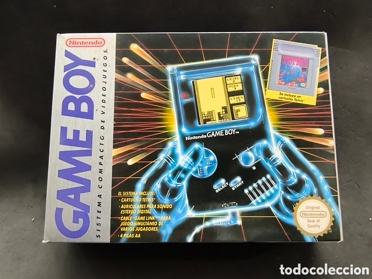 Videogiochi e Consoli: Nintendo Game boy con caja, corchos, Tetris, consola funcionando