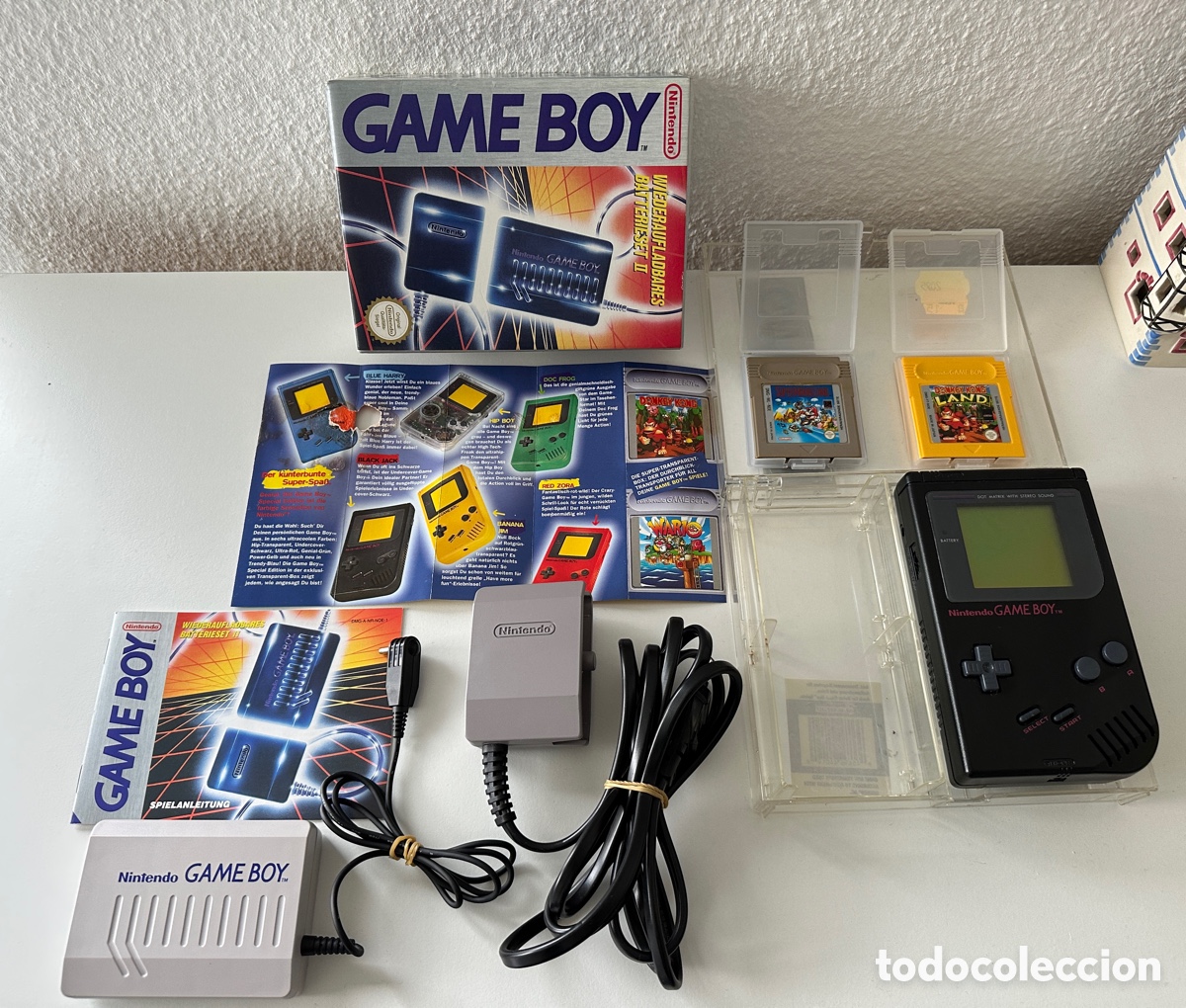 Videogiochi e Consoli: Nintendo Game Boy Black Jack DMG-01 Set mit Zubeh&ouml;r & 2 Spielen