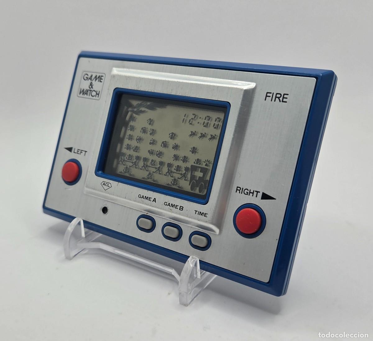 Videojuegos y consolas: Nintendo Game & Watch Fire RC-04 Silver 1980 - Foto 3