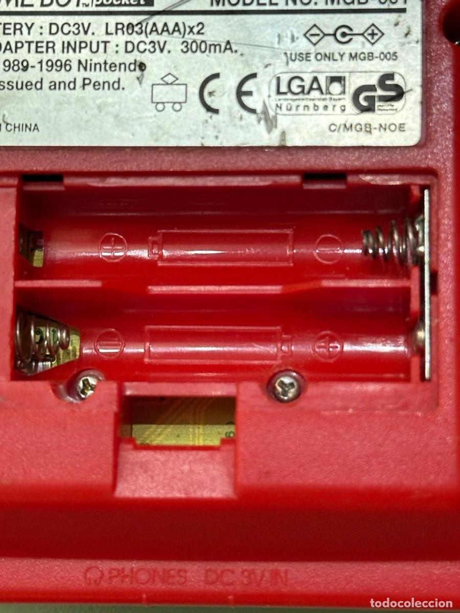 Videojuegos y consolas: Game Boy Pocket Roja (Para piezas) - Foto 3