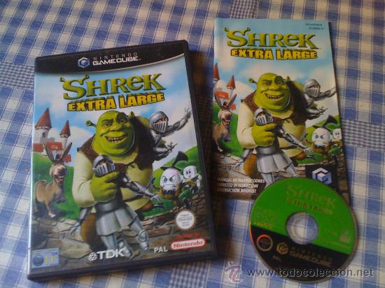 Videojuegos y consolas: Shrek Extra Large para Nintendo Gamecube y Wii PAL Completo Versi&oacute;n Espa&ntilde;ola - Foto 1