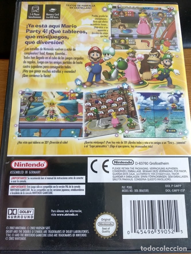 Videojuegos y consolas: GAMECUBE MARIO PARTY 4 PAL ESPA&Ntilde;A COMO NUEVO GAME CUBE - Foto 3