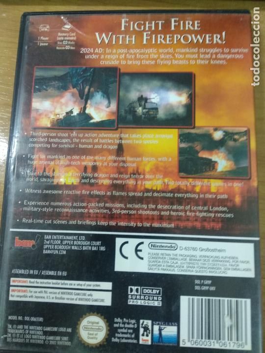 Videojuegos y consolas: Reign of Fire - Gamecube - Game Cube Nintendo - Pal Uk - Foto 2