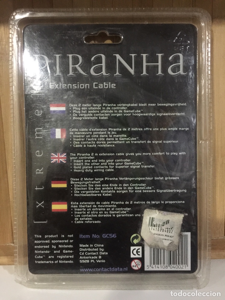 Videojuegos y consolas: Extension cable 2 metros para mando GAMECUBE - Precintado - - Foto 2