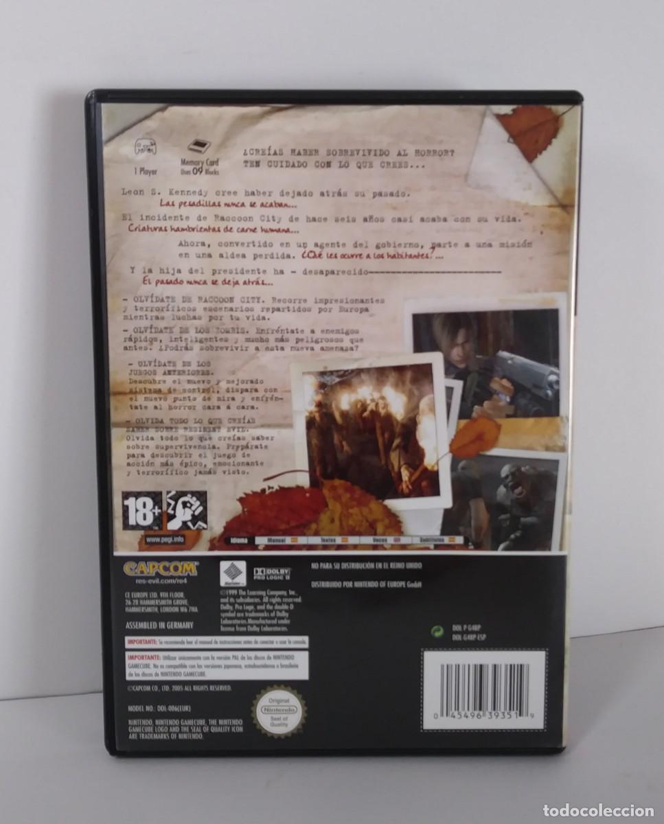 Videojuegos y consolas: RESIDENT EVIL 4 GAMECUBE PAL ESPA&Ntilde;A COMPLETO - Foto 3