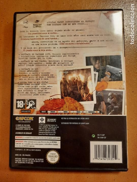 Videojuegos y consolas: JUEGO GAMECUBE. RESIDENT EVIL 4. COMPLETO. 2 DISCOS Y MANUAL. VERSI&Oacute;N PAL - Foto 2