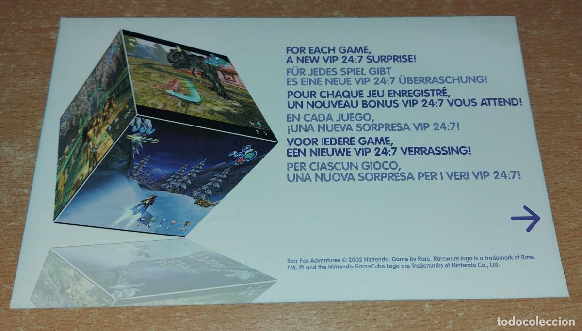 Videojuegos y consolas: Tarjeta NINTENDO VIP STAR FOX ADVENTURES GAMECUBE ? ESTRELLAS - Foto 1
