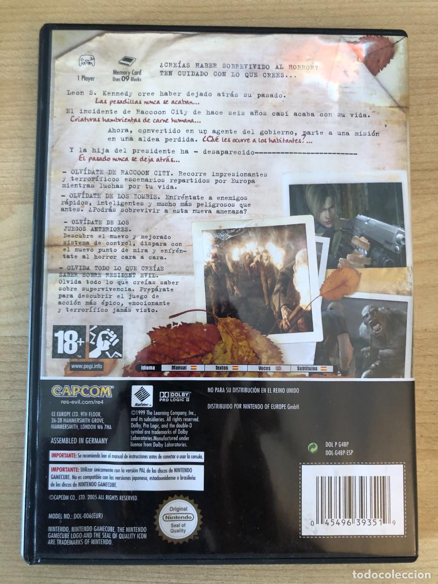 Videojuegos y consolas: RESIDENT EVIL 4. NINTENDO GAMECUBE. PAL ESPA&Ntilde;A - Foto 2