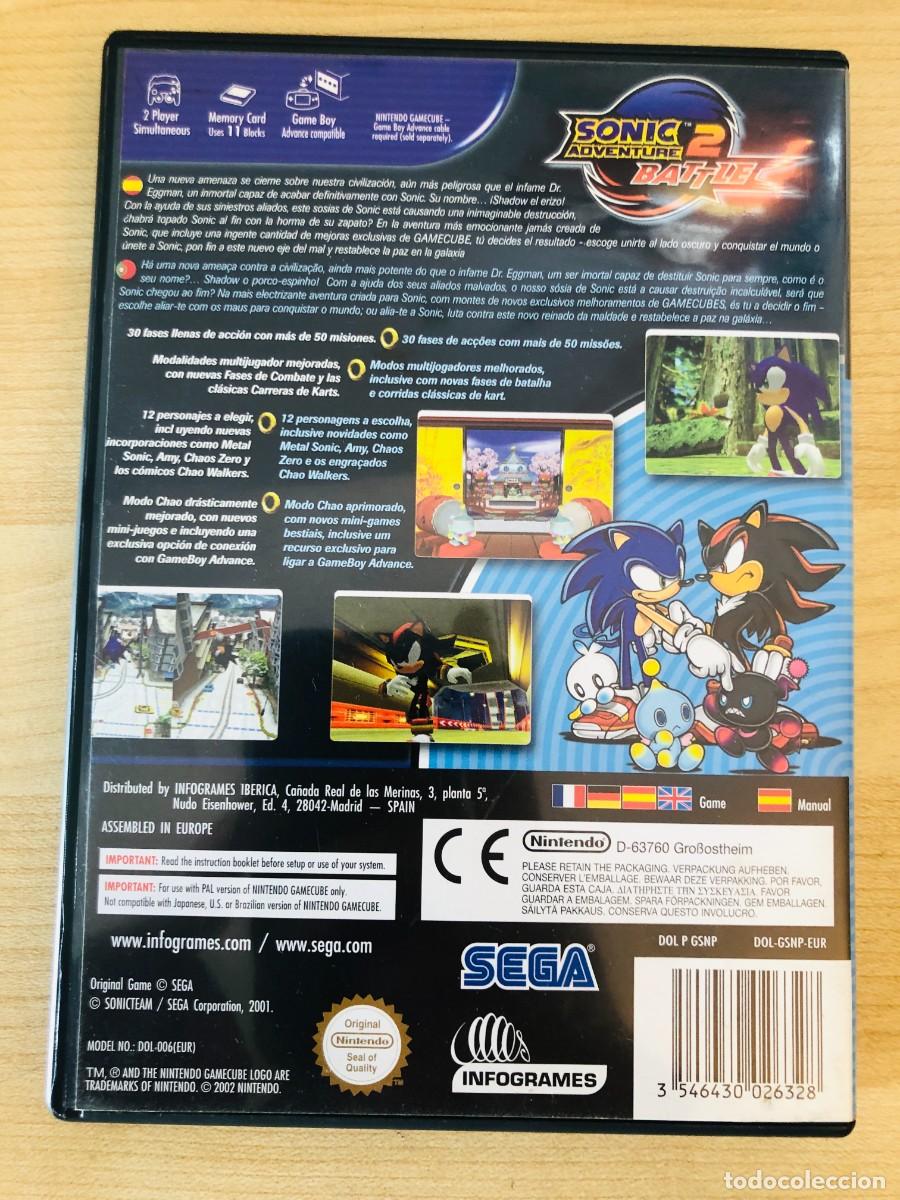 Videojuegos y consolas: SONIC ADVENTURE 2 BATTLE. NINTENDO GAMECUBE. PAL ESPA&Ntilde;A - Foto 2