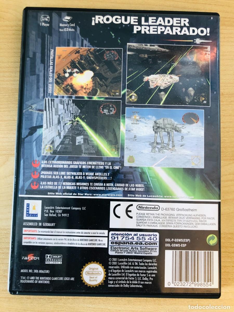 Videojuegos y consolas: STAR WARS ROGUE LEADER. NINTENDO GAMECUBE. PAL ESPA&Ntilde;A - Foto 2