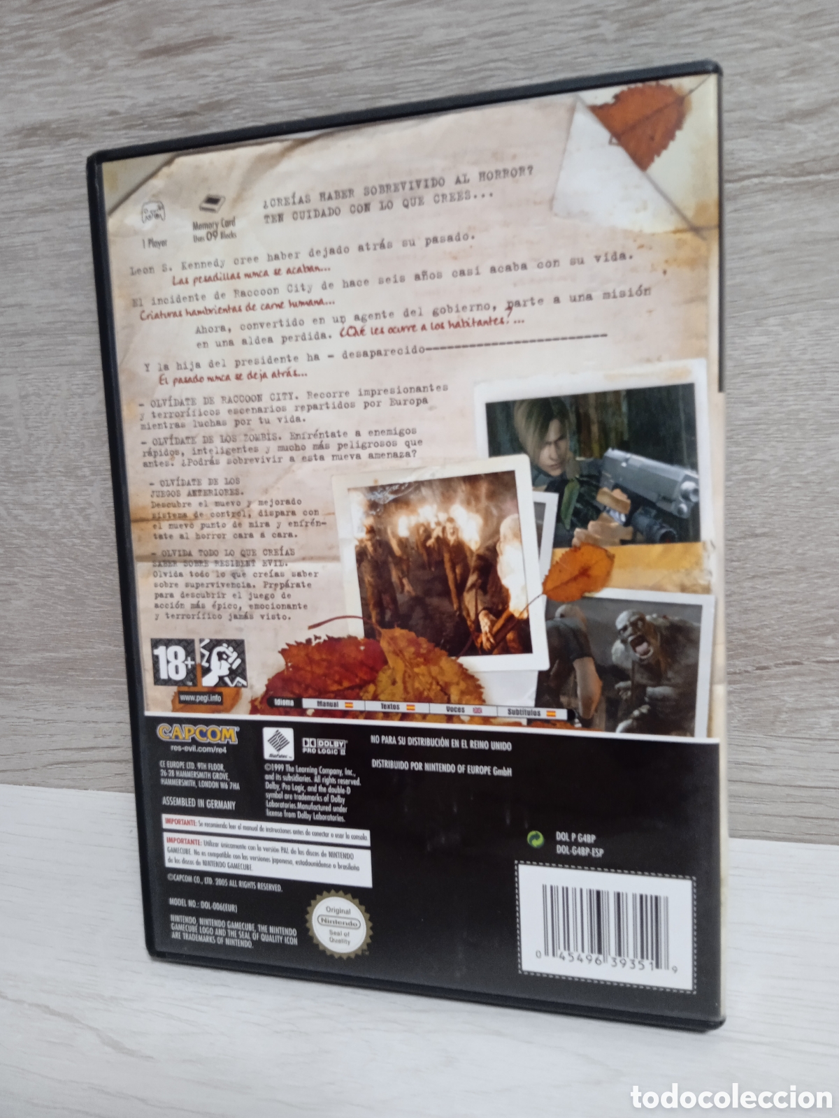 Videojuegos y consolas: RESIDENT EVIL 4 NINTENDO GAMECUBE COMPLETO PAL-ESPA&Ntilde;A , ORIGINAL GAME CUBE - Foto 4