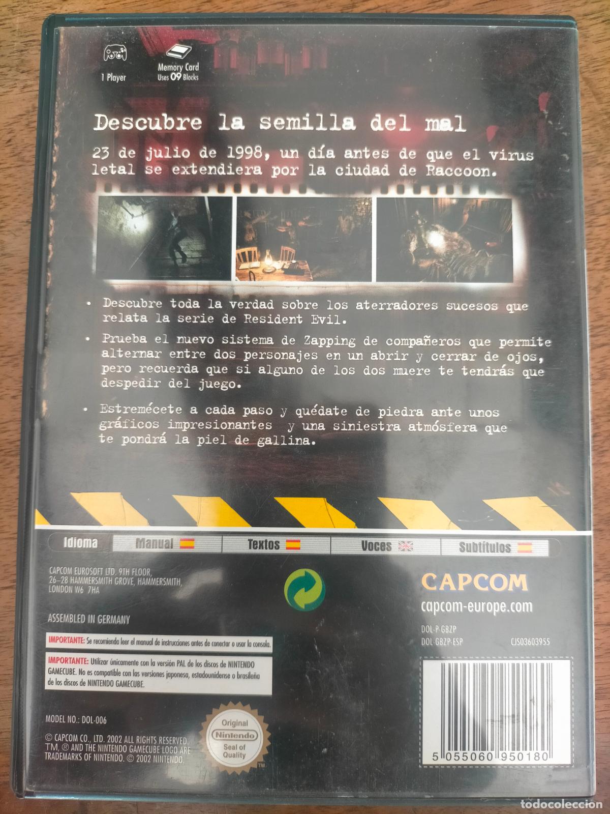 Videojuegos y consolas: Resident evil zero 0 Nintendo Gamecube PAL juego Spain Espa&ntilde;a - Foto 5
