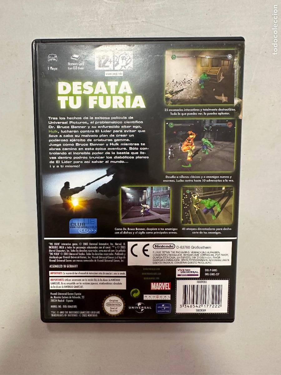 Videojuegos y consolas: Hulk - NINTENDO GAMECUBE GAME CUBE NGC GC PAL ESP Completo - Foto 4