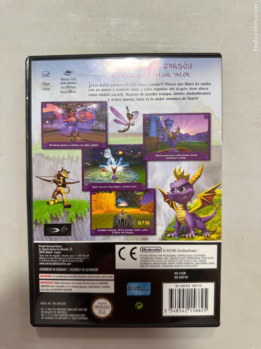 Videojuegos y consolas: Spyro enter the dragonfly - Nintendo gamecube GC Game cube - PAL Esp completo - Foto 2