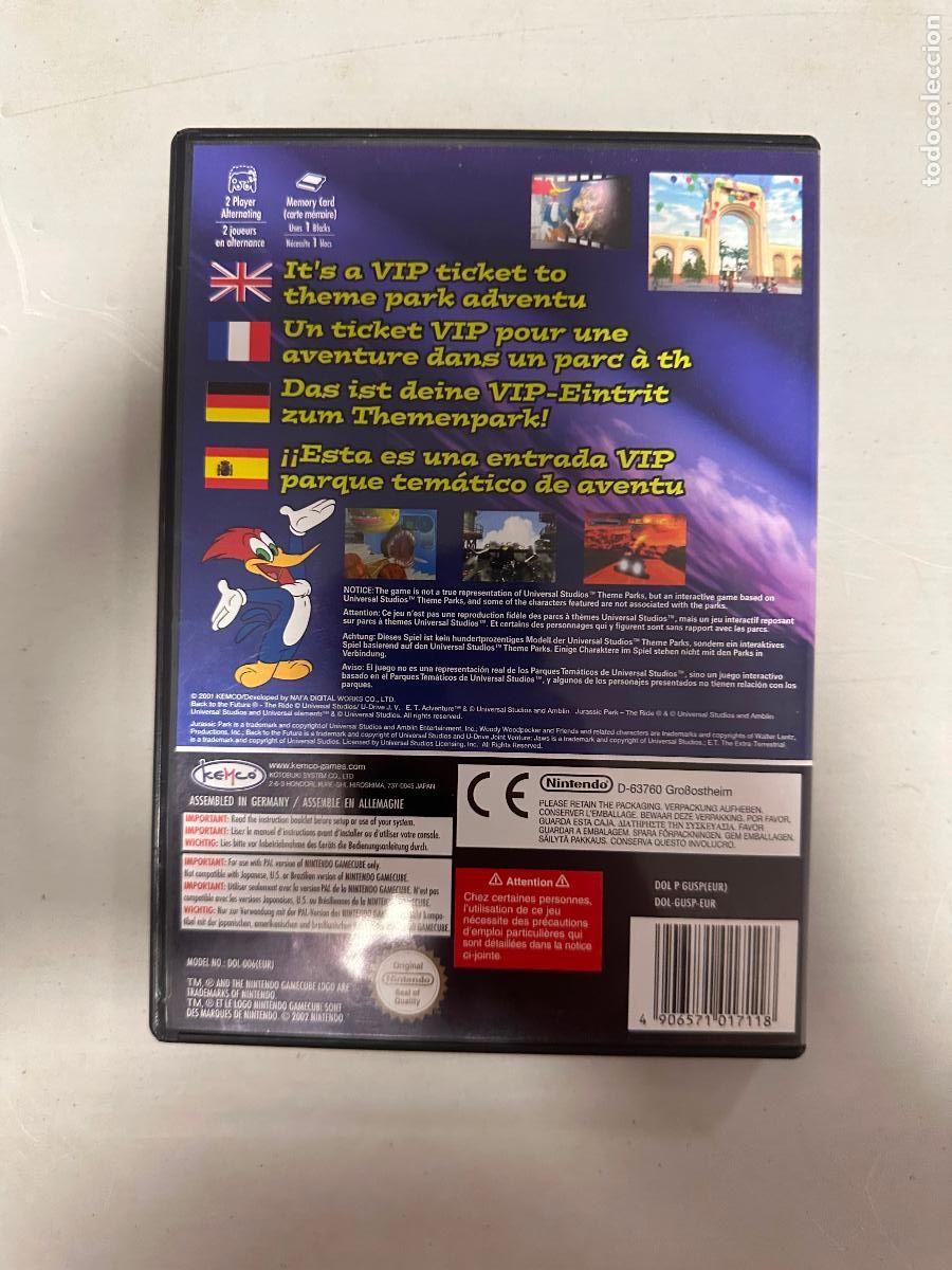 Videojuegos y consolas: Universal Studios Theme Park Adventure - Nintendo Gamecube Game cube GC - PAL ESP completo - Foto 2