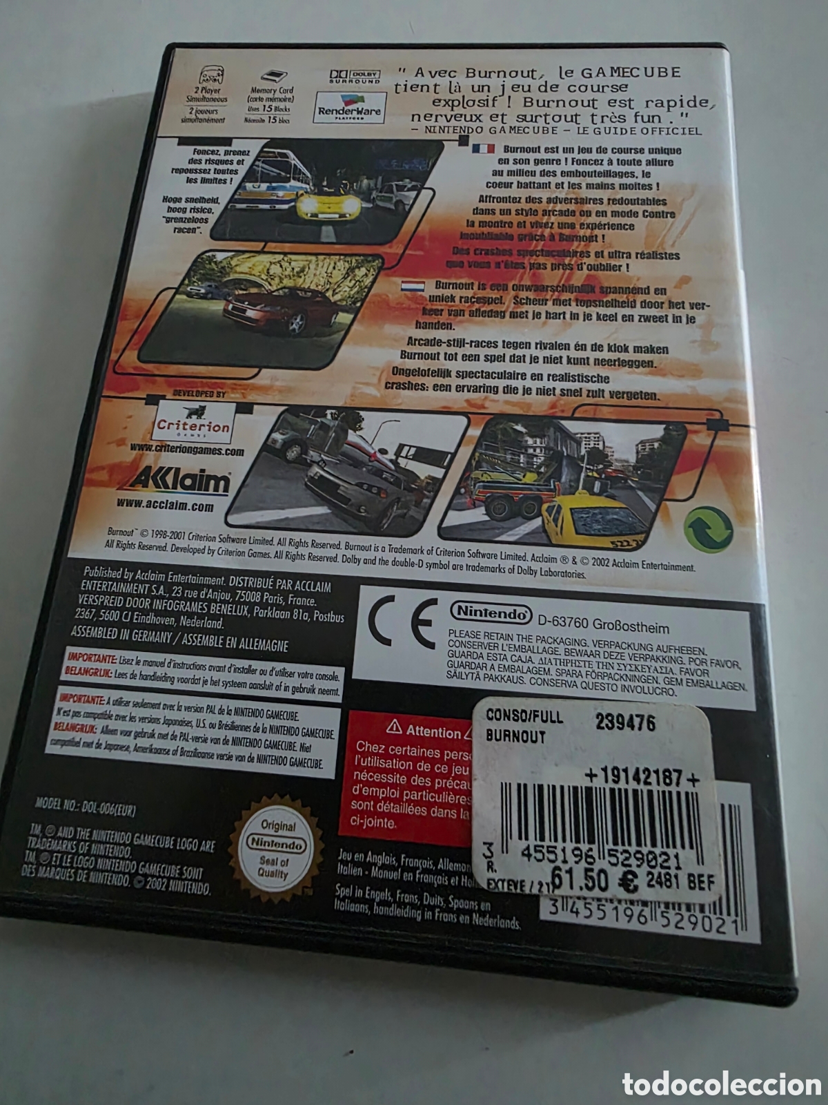 Videojuegos y consolas: Burnout Nintendo GameCube PAL Completo - Foto 3