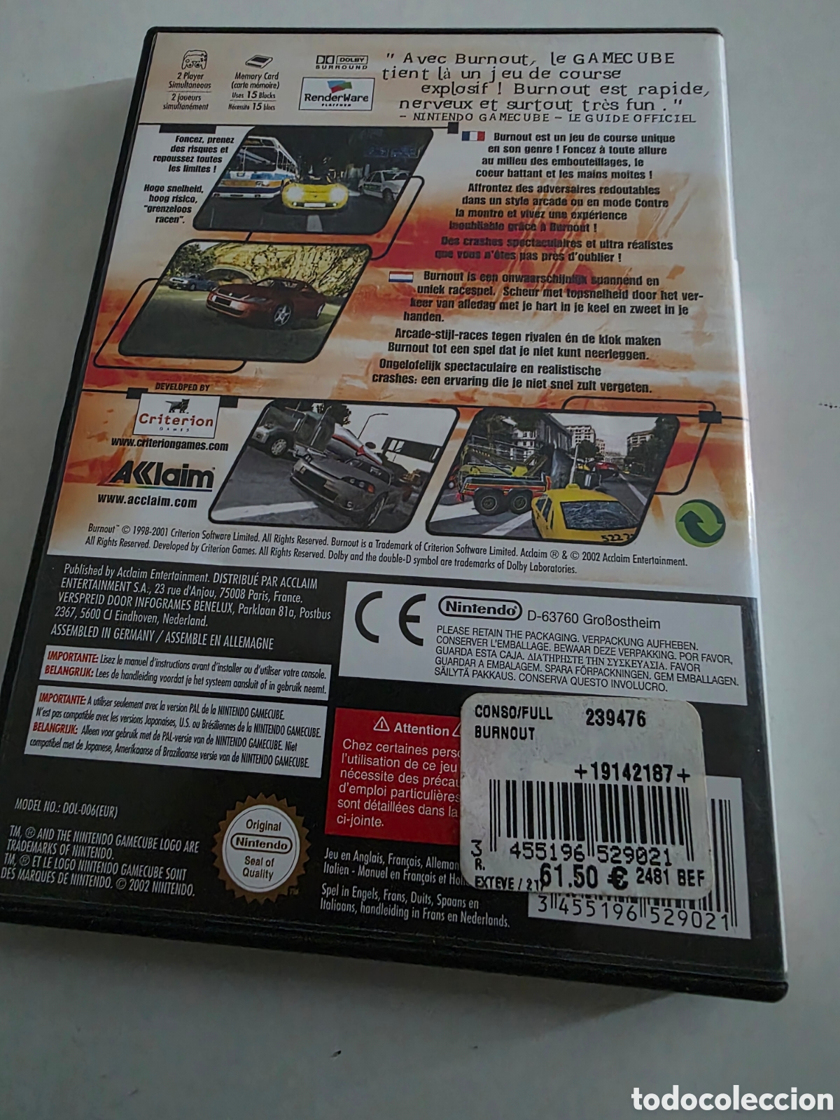 Videojuegos y consolas: Burnout Nintendo GameCube PAL Completo - Foto 6