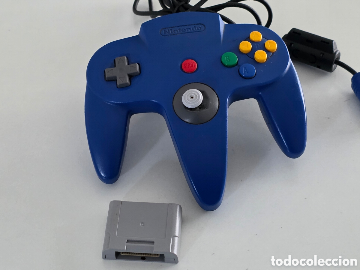 Videojuegos y consolas: mando nintendo 64 original azul + controller pak memoria - Foto 3