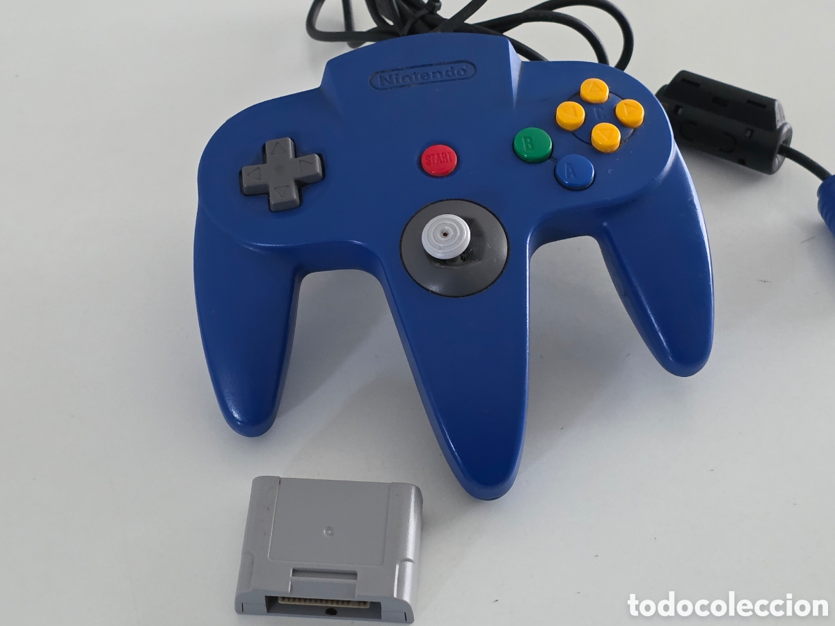 Videojuegos y consolas: mando nintendo 64 original azul + controller pak memoria - Foto 6