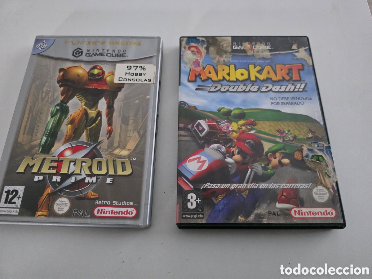 Videojuegos y consolas: cajas originales gamecube metroid prime mario kart double dash - Foto 2