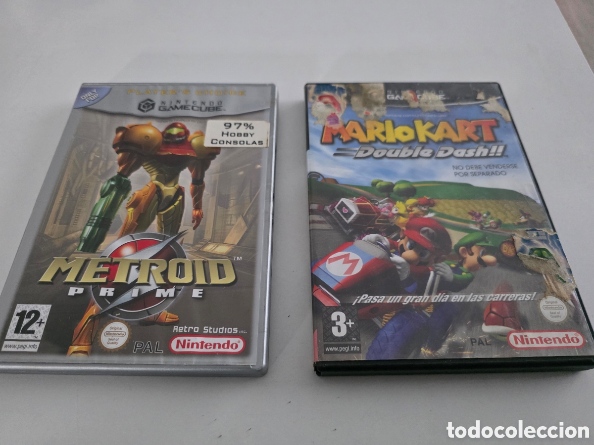 Videojuegos y consolas: cajas originales gamecube metroid prime mario kart double dash - Foto 1