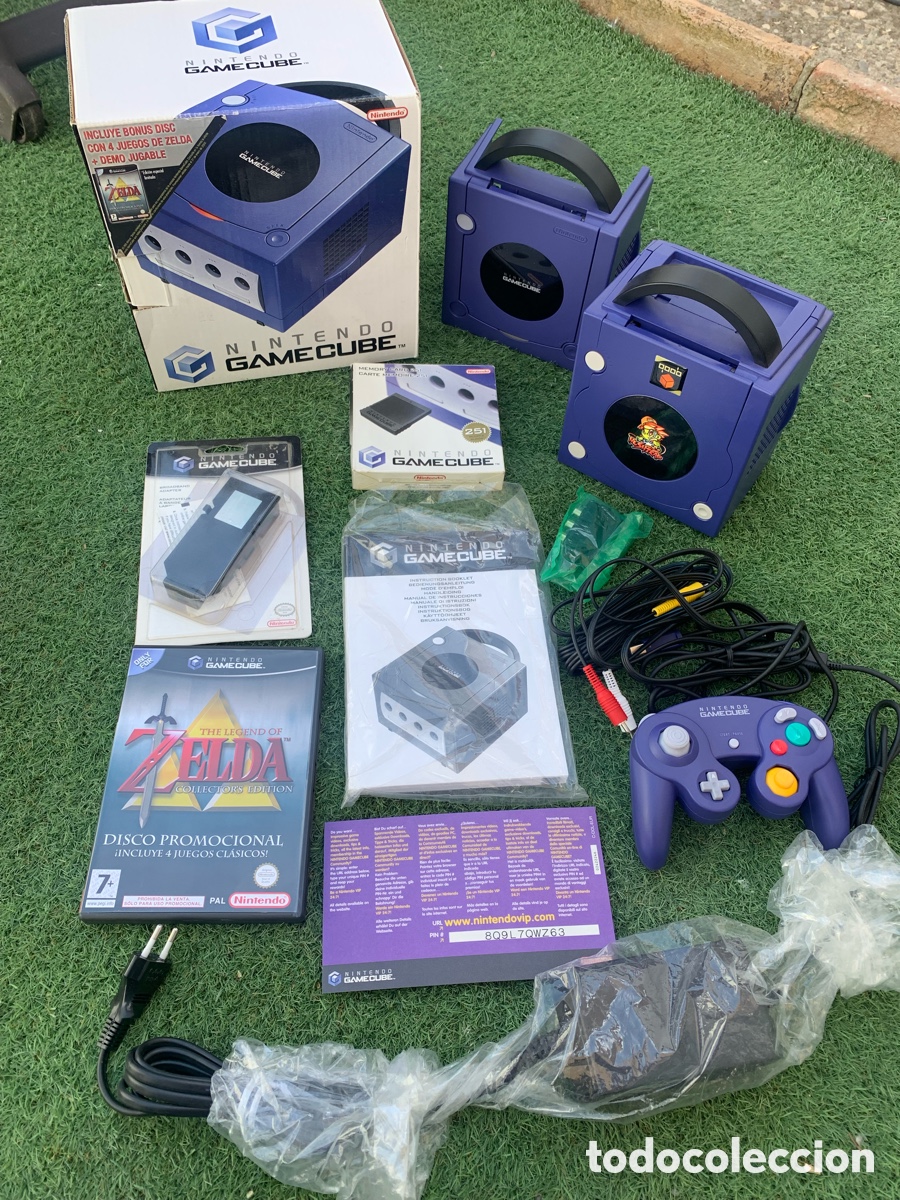 Video Games and Consoles: CONSOLA NINTENDO GAMECUBE COMPLETA CON CAJA TODO ORIGINAL ED. ZELDA BOXED COMO NUEVA