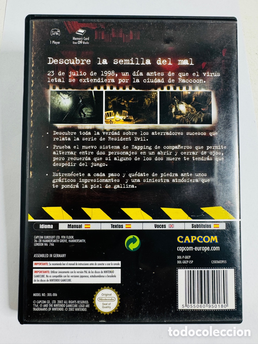 Videojuegos y consolas: Resident Evil Zero para Nintendo GameCube PAL Espa&ntilde;ol - Foto 3
