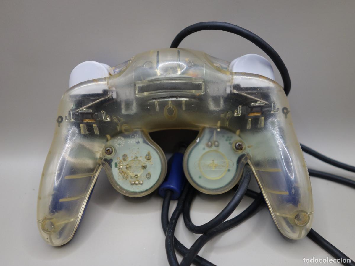Videojuegos y consolas: MANDO AZUL Y TRANSPARENTE ORIGINAL DE NINTENDO GAMECUBE - Foto 2