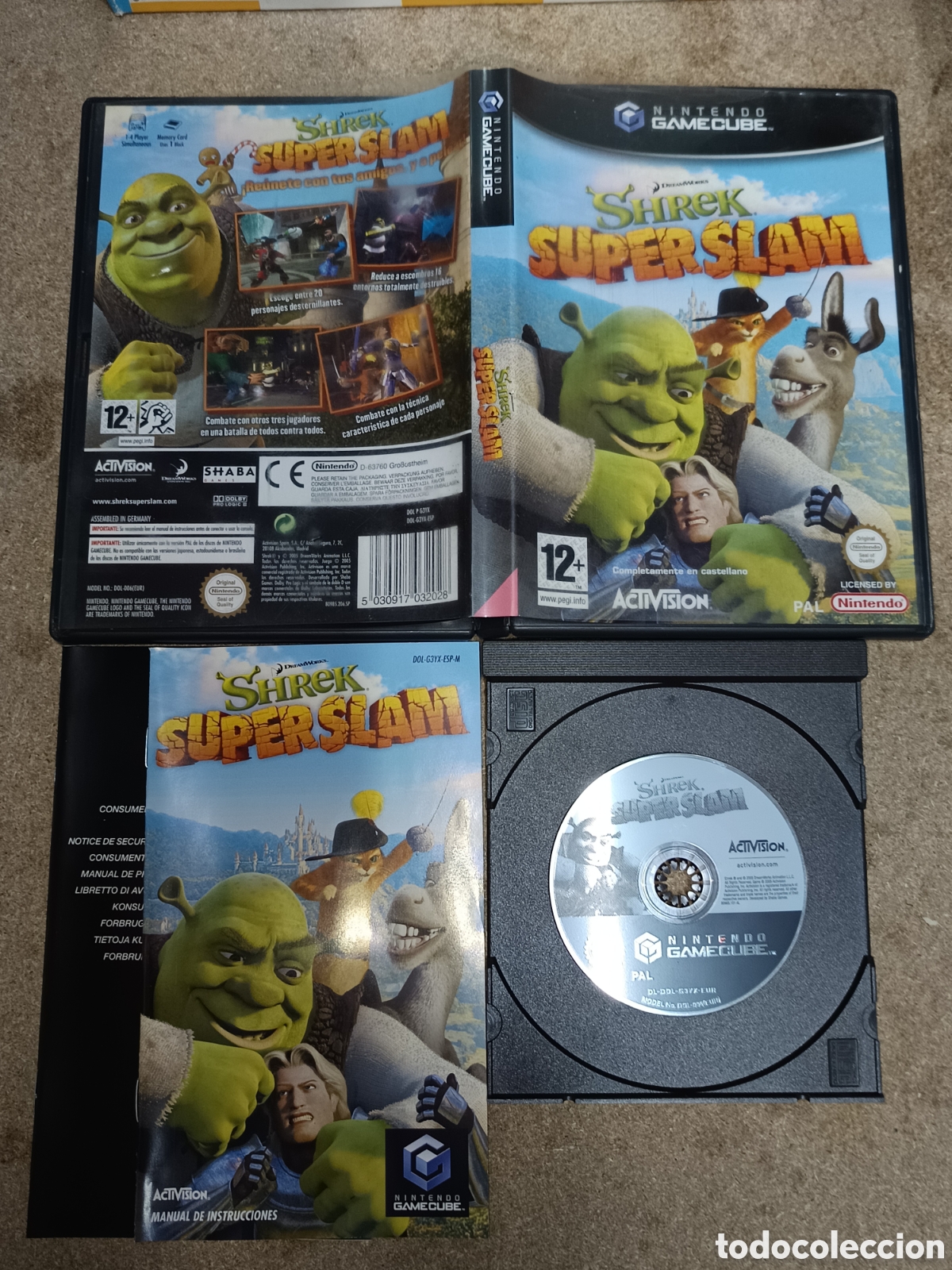 Videojuegos y consolas: NINTENDO GAMECUBE SHREK SUPER SLAM PAL ESP COMPLETO