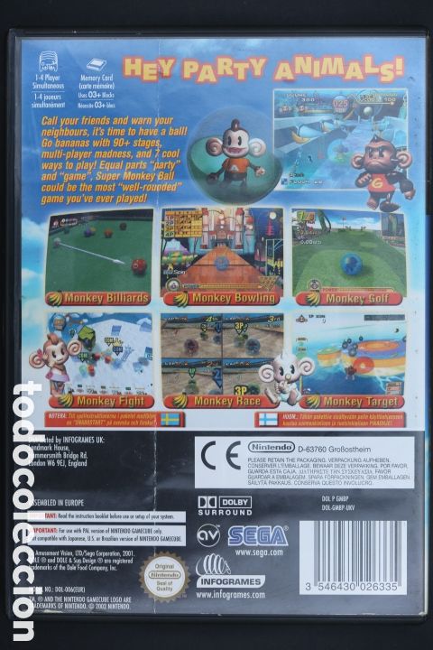 Videojuegos y consolas: SUPER MONKEY BALL. Nnintendo GAME CUBE. PAL UK. Completo. Compatible Wii. - Foto 2