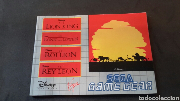 Videojuegos y consolas: Instrucciones game gear Rey leon - Foto 1