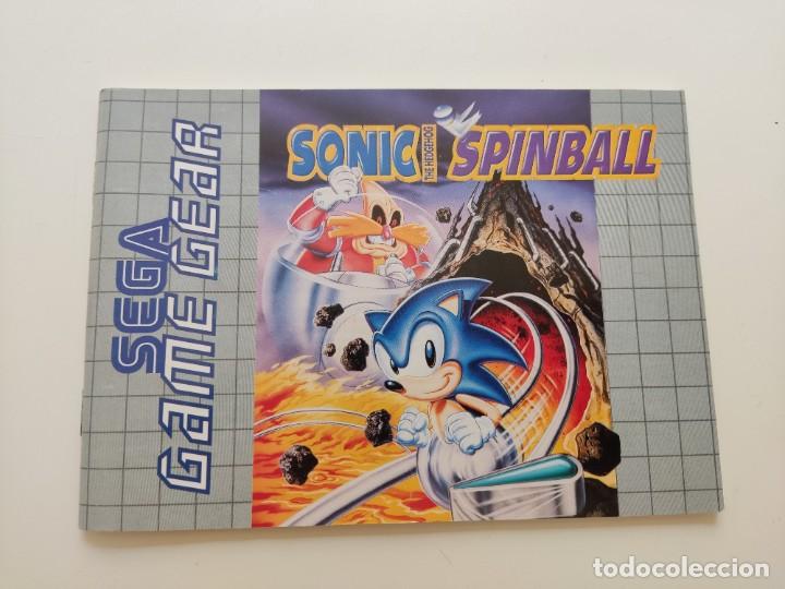 INSTRUCCIONES SONIC SPINBALL - GAME GEAR (Juguetes - Videojuegos y Consolas - Sega - GameGear)