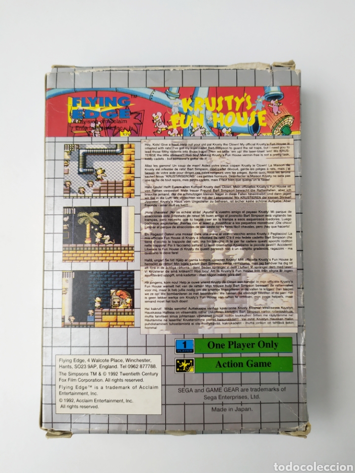 Videojuegos y consolas: Krustys fun house Game Gear - Foto 4