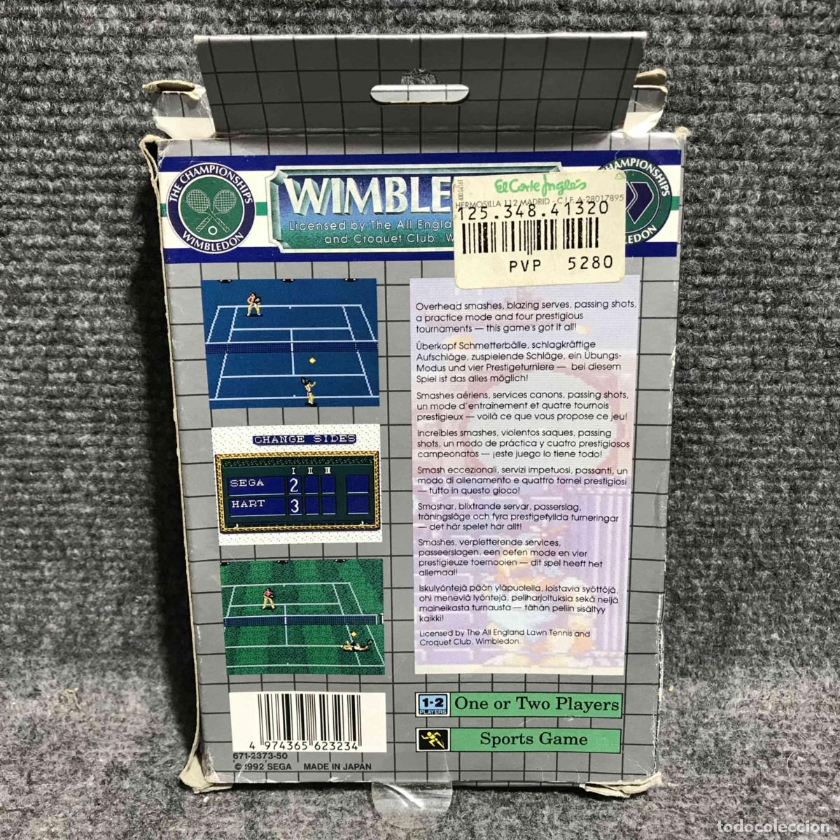 Videojuegos y consolas: WIMBLEDON SEGA GAME GEAR - Foto 2