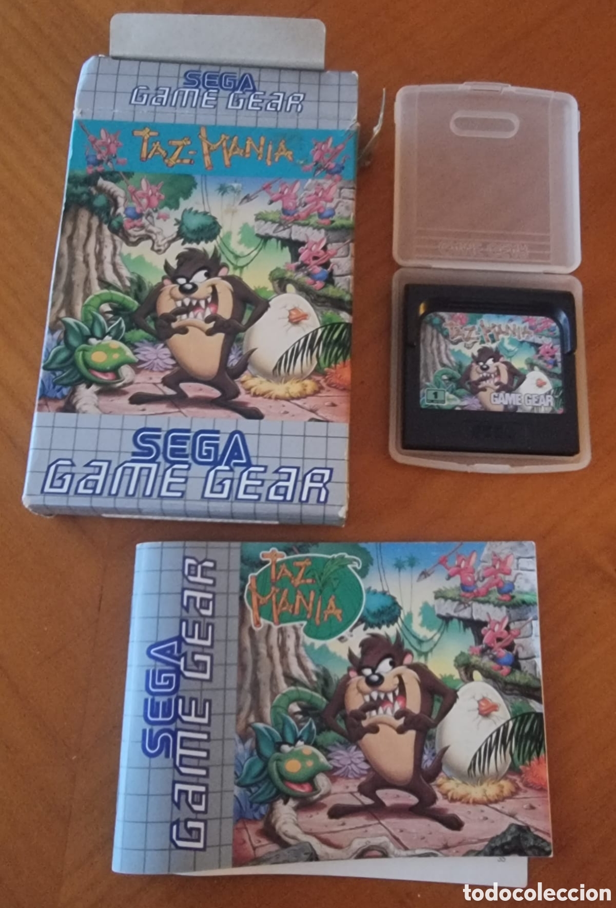 Videojuegos y consolas: Sega juego game gear taz-man&iacute;a original ved fotos