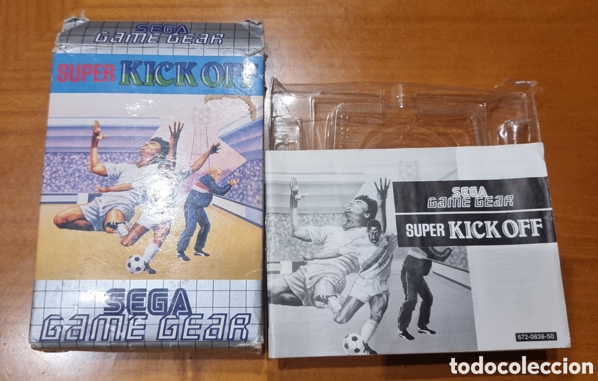 Videojuegos y consolas: Juego Sega Game Gear S&uacute;per Kickoff solo caja e instrucciones original