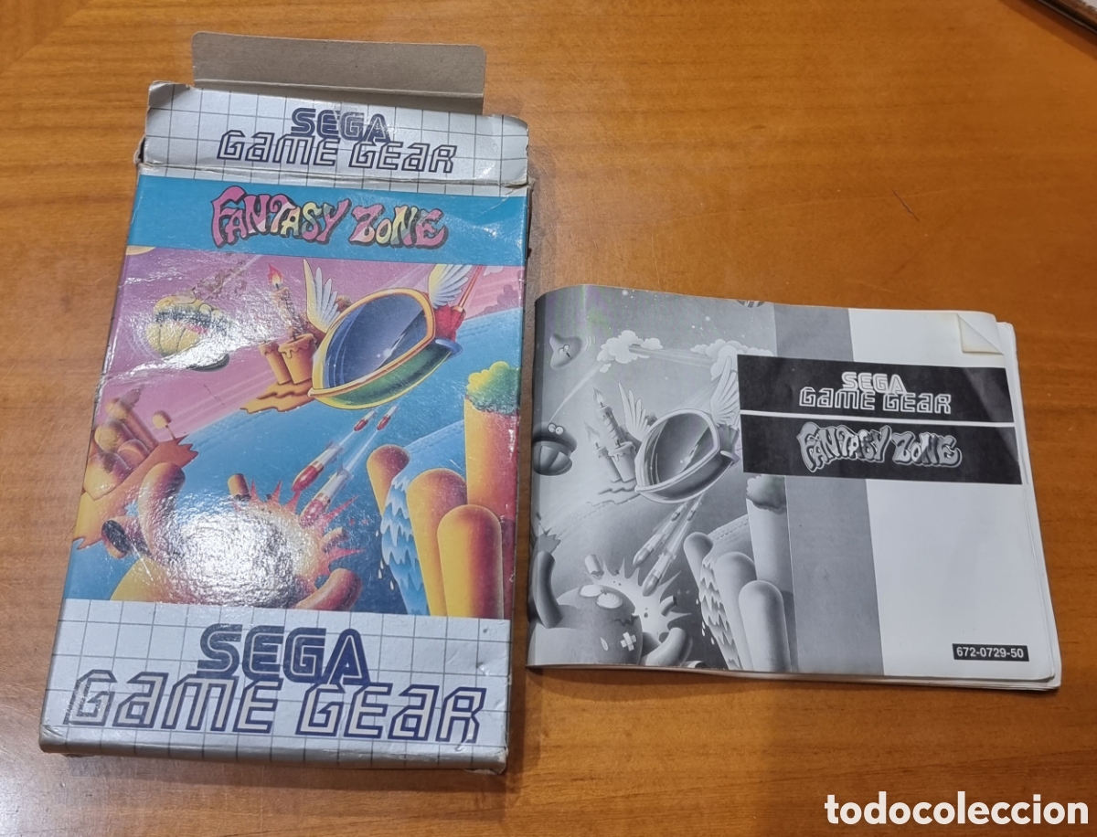 Videojuegos y consolas: Juego Sega Fantas&iacute;a Zone Game Gear solo caja e instrucciones original